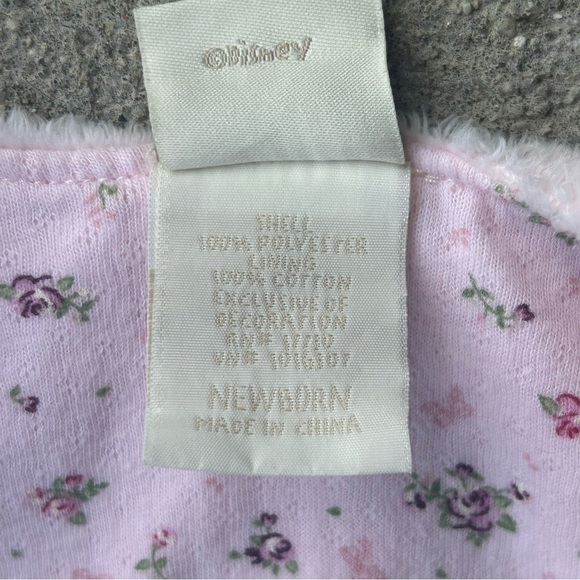 Classic Pooh Disney Newborn Baby Girl Pink Fleece Cardigan Sweater Jacket - Picture 8 of 10